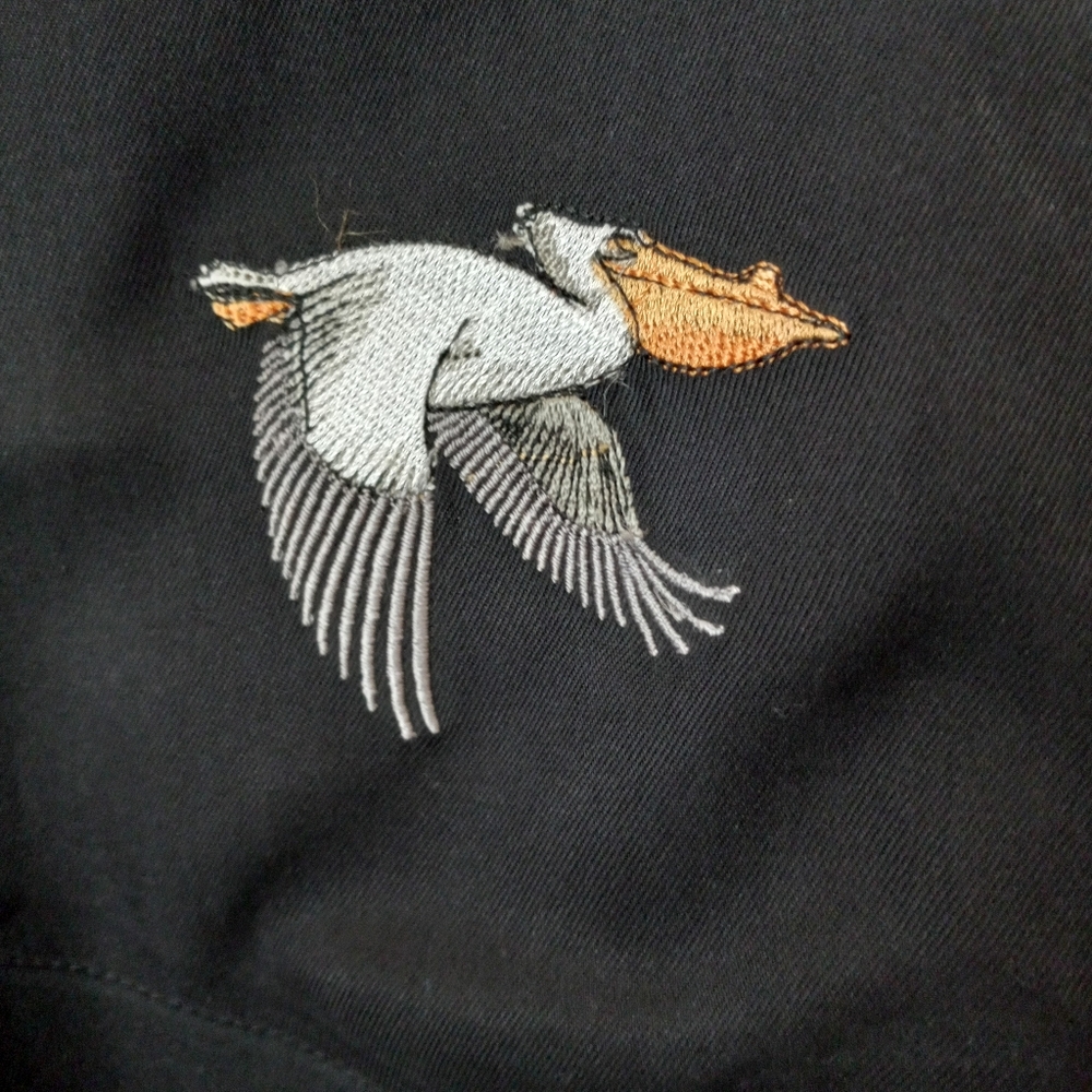 Tori Richard 100% Silk Embroidered Pelican Air Plane Hawaiian Shirt - Picture 4 of 6